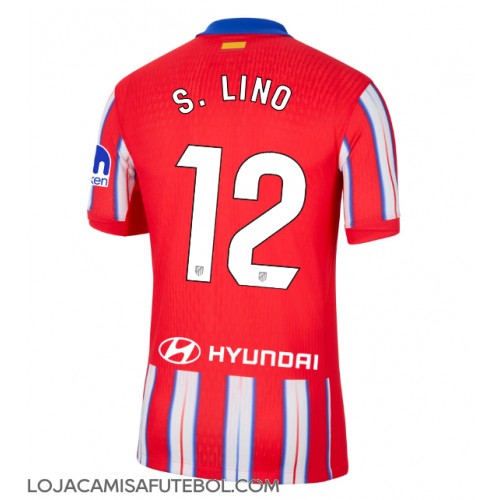 Camisa de Futebol Atletico Madrid Samuel Lino #12 Equipamento Principal 2024-25 Manga Curta